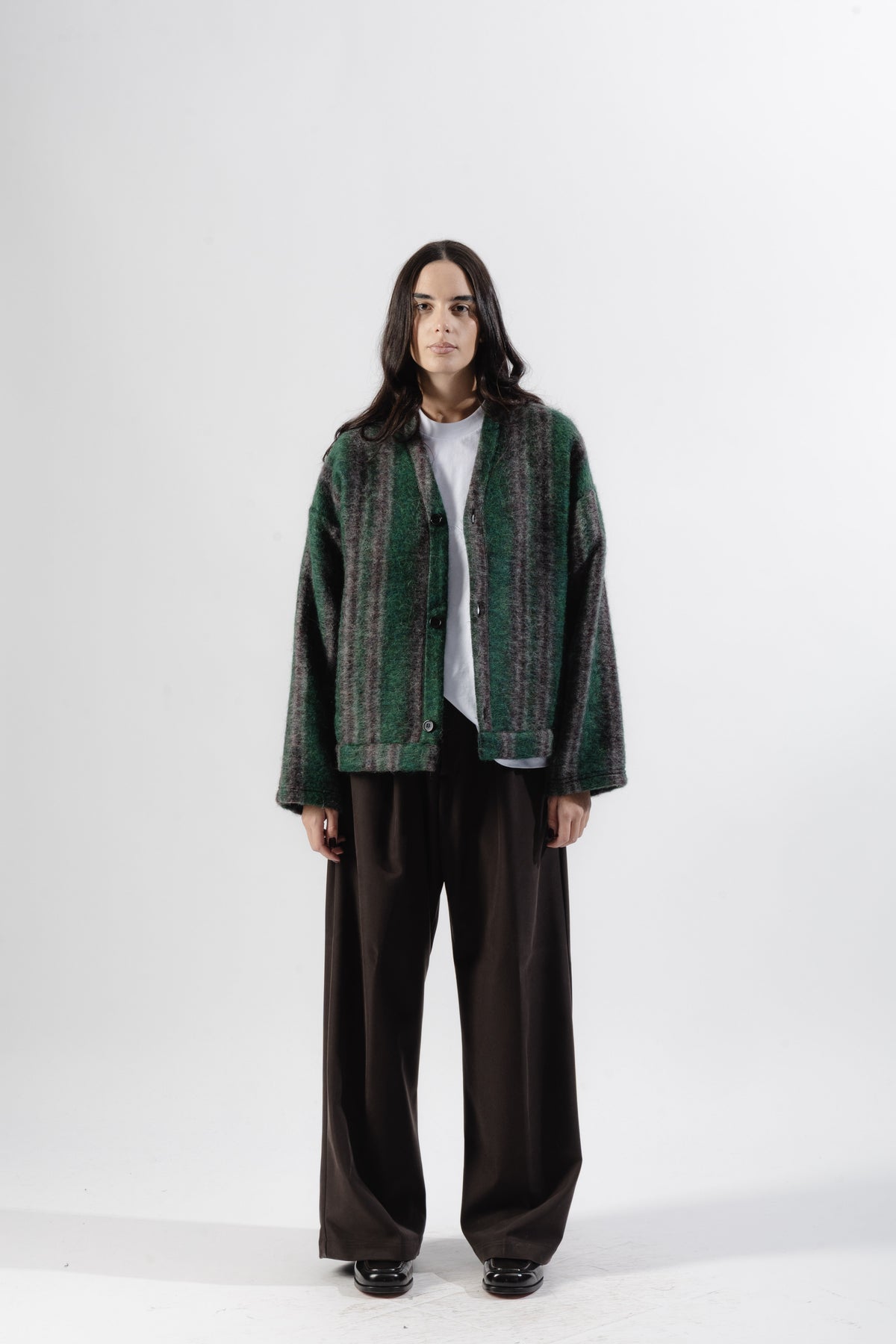 Forest Green Mohair Cardigan