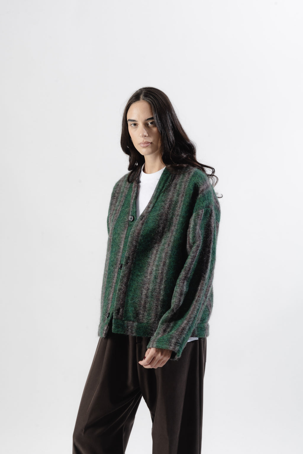 Forest Green Mohair Cardigan
