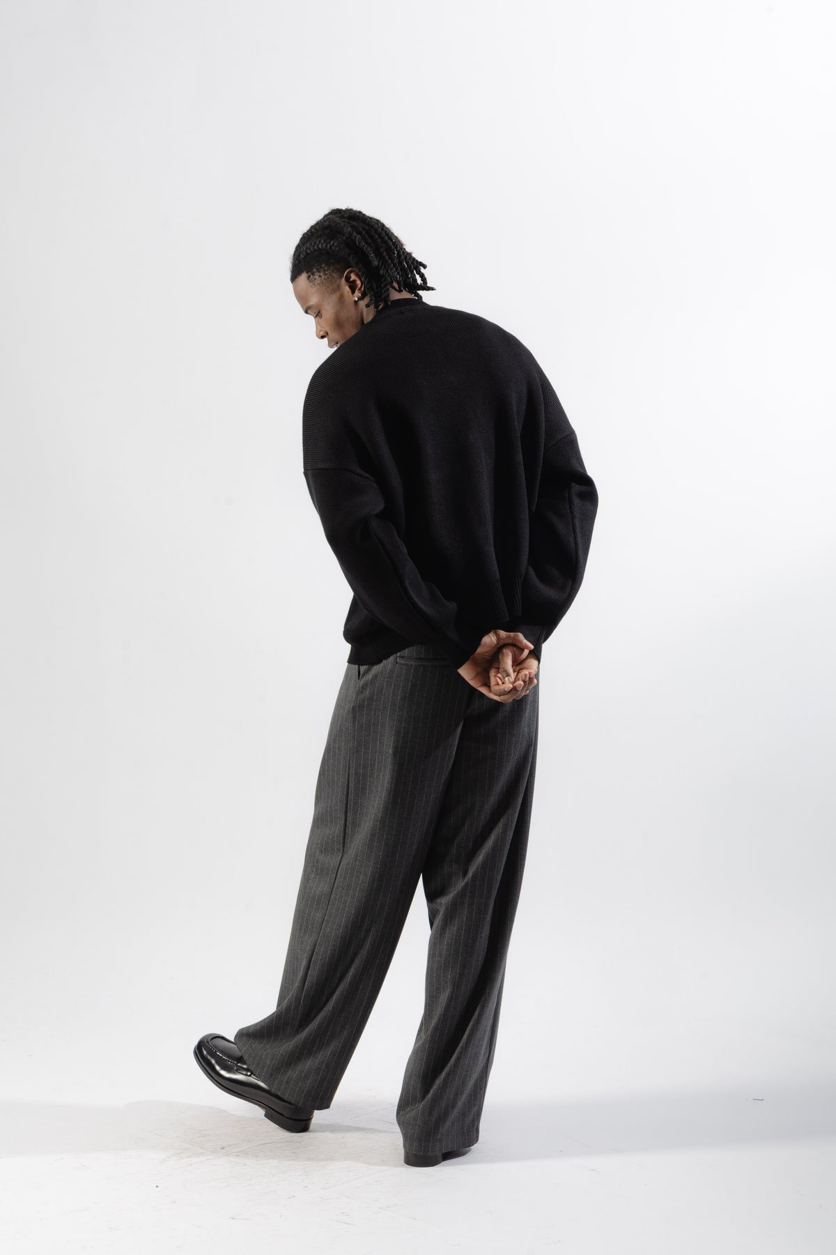 Black oversized Knit Bomber