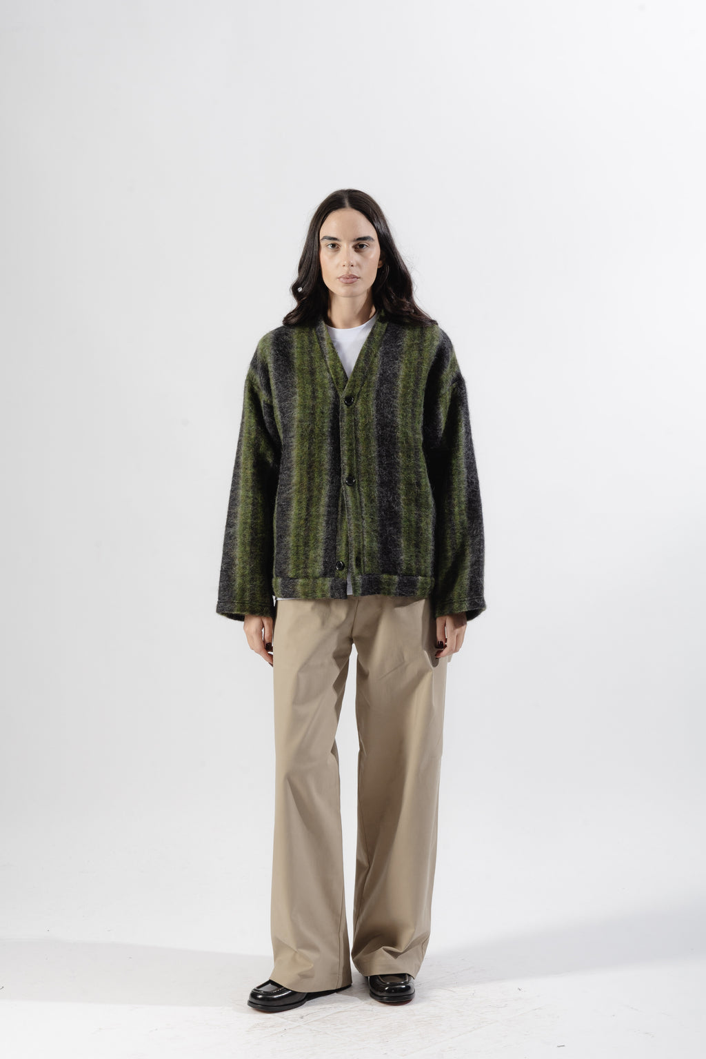 Beige Cotton Carpenter Pants