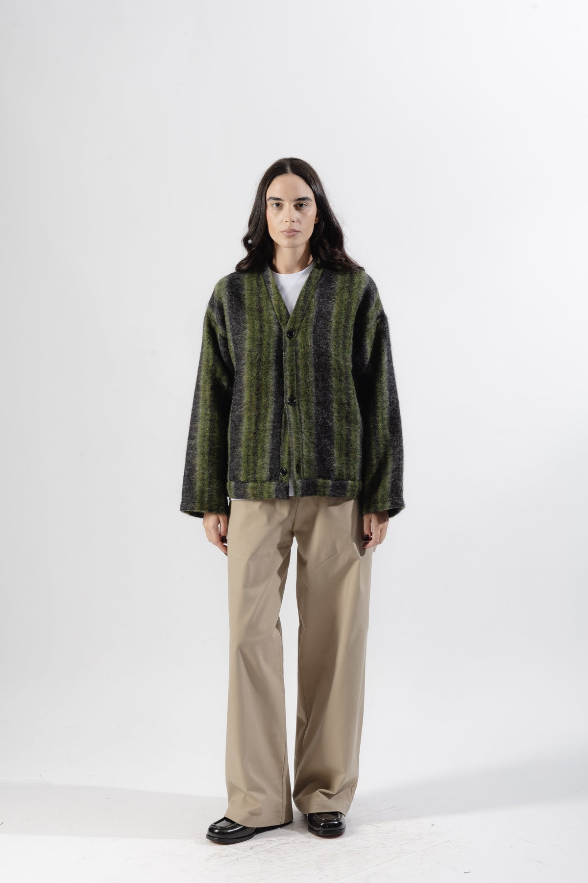 Beige Cotton Carpenter Pants