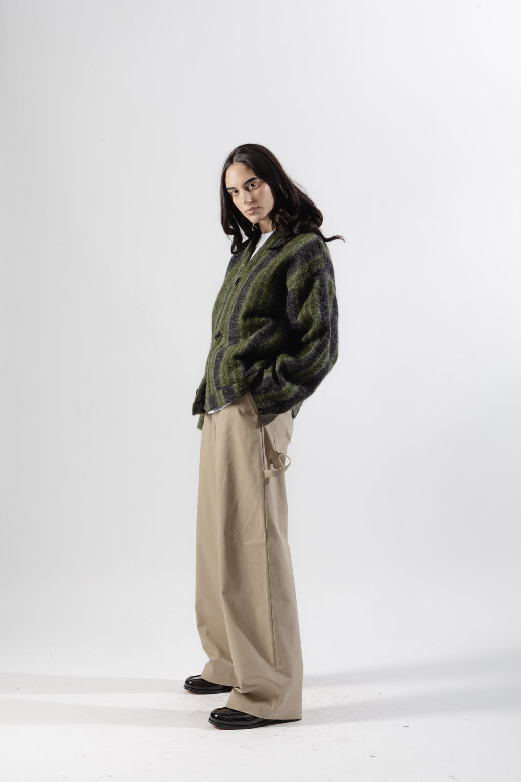 Green Lime Mohair Cardigan