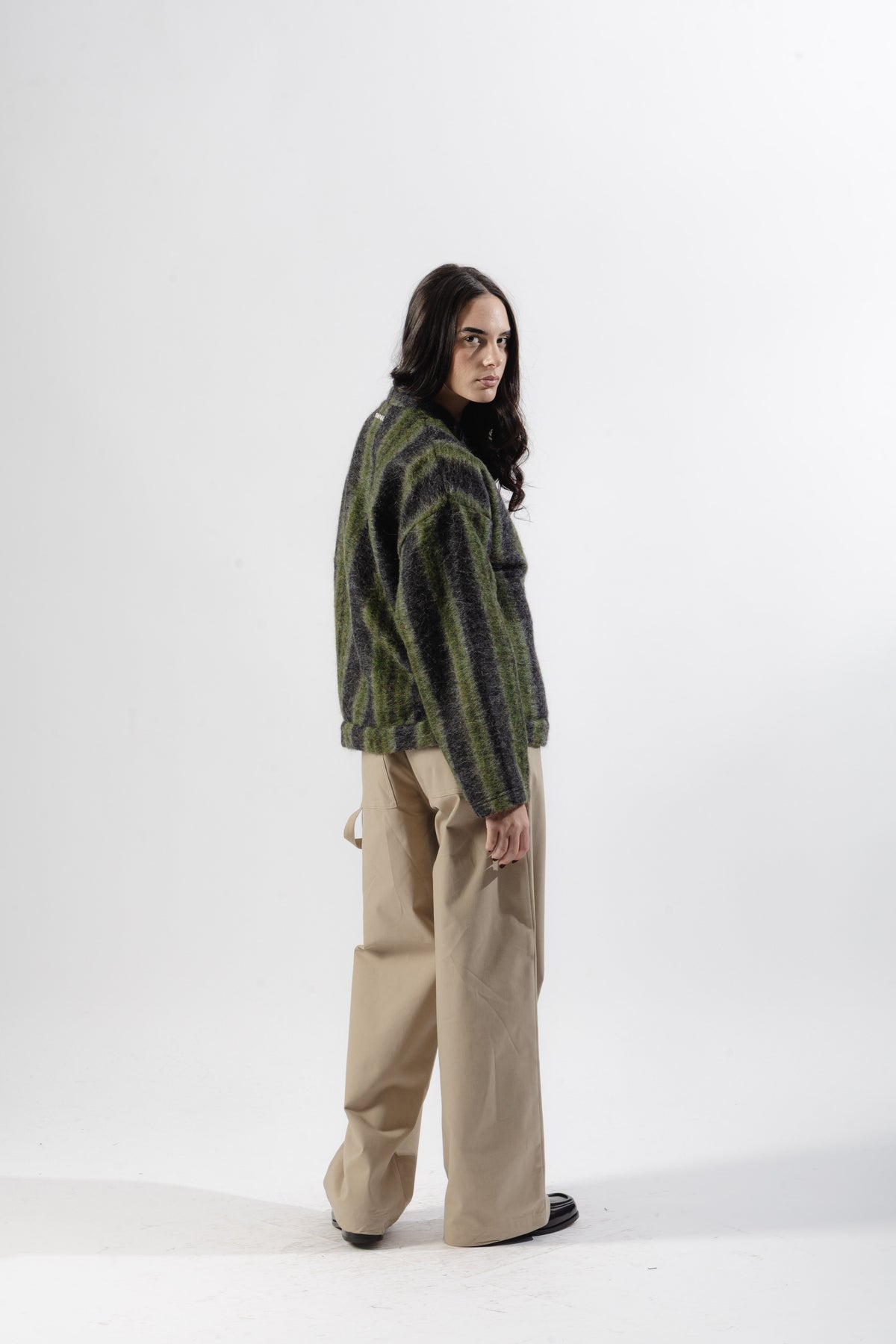 Green Lime Mohair Cardigan