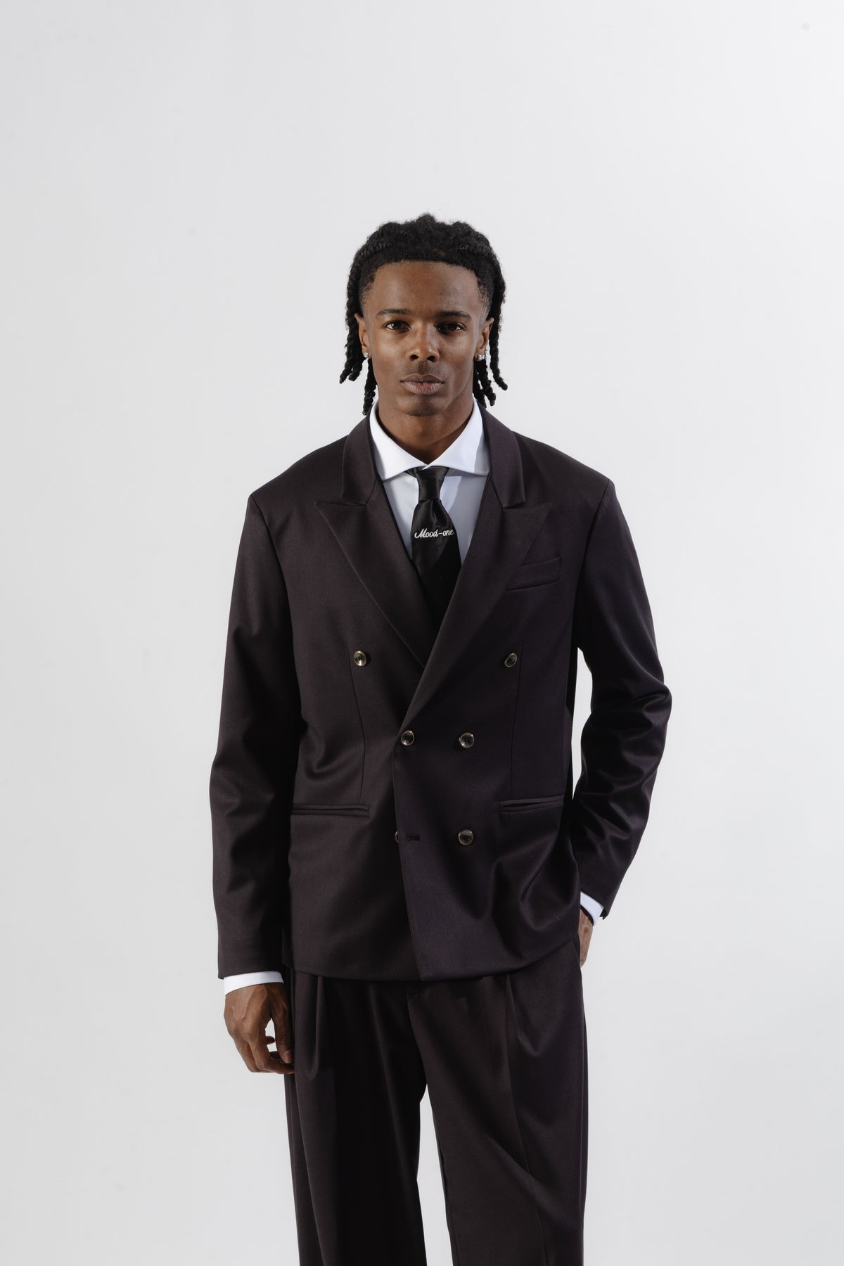 Brown Double-Breasted Blazer