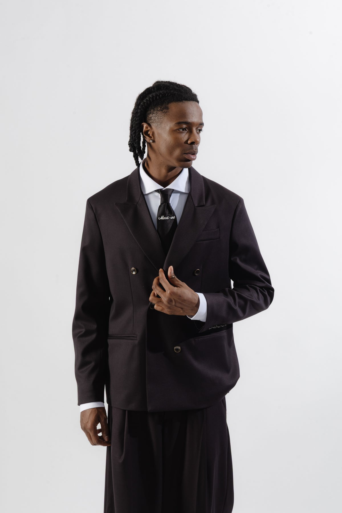 Brown Double-Breasted Blazer