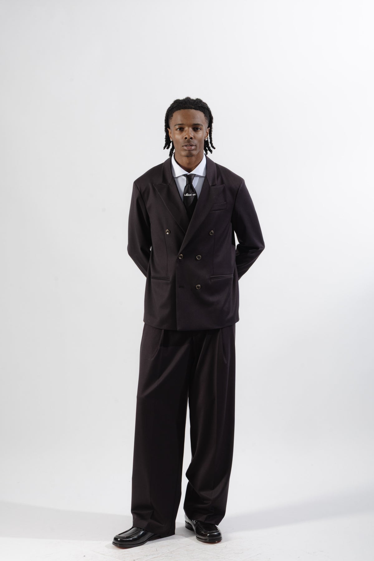 Brown Double-Breasted Blazer