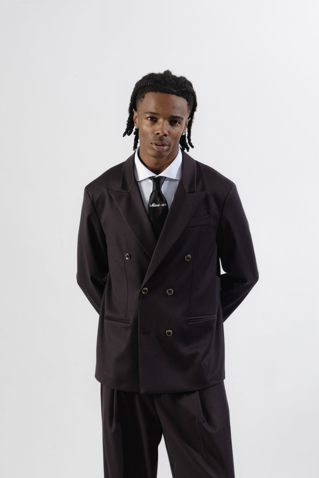 Brown Double-Breasted Blazer