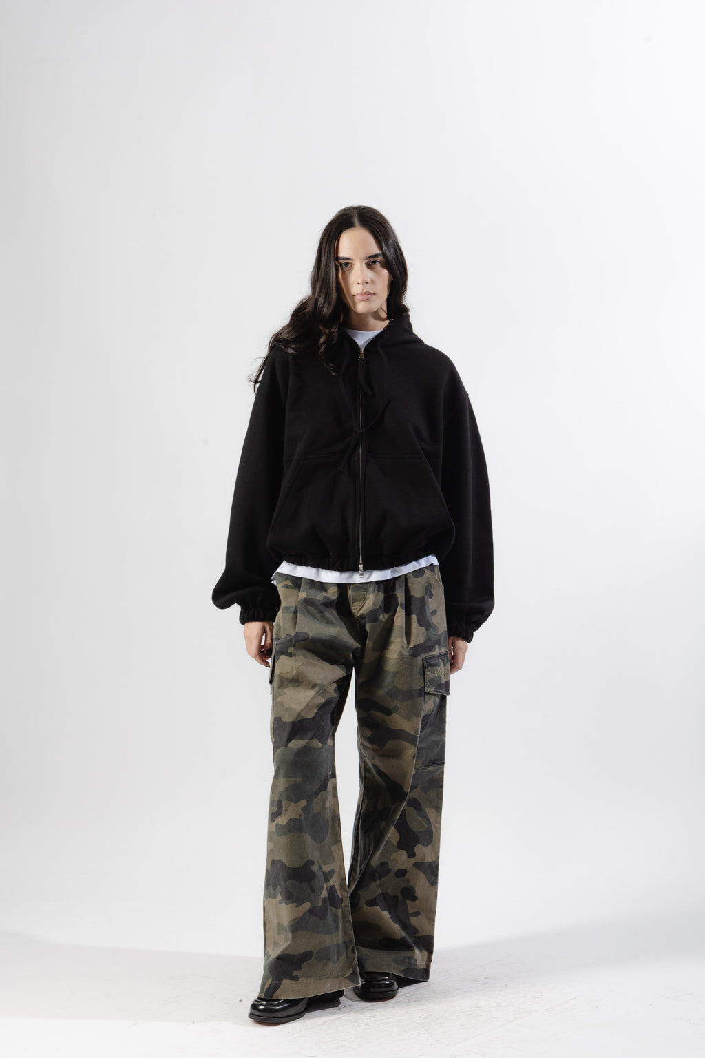 Black Mood-one Zip Hoodie
