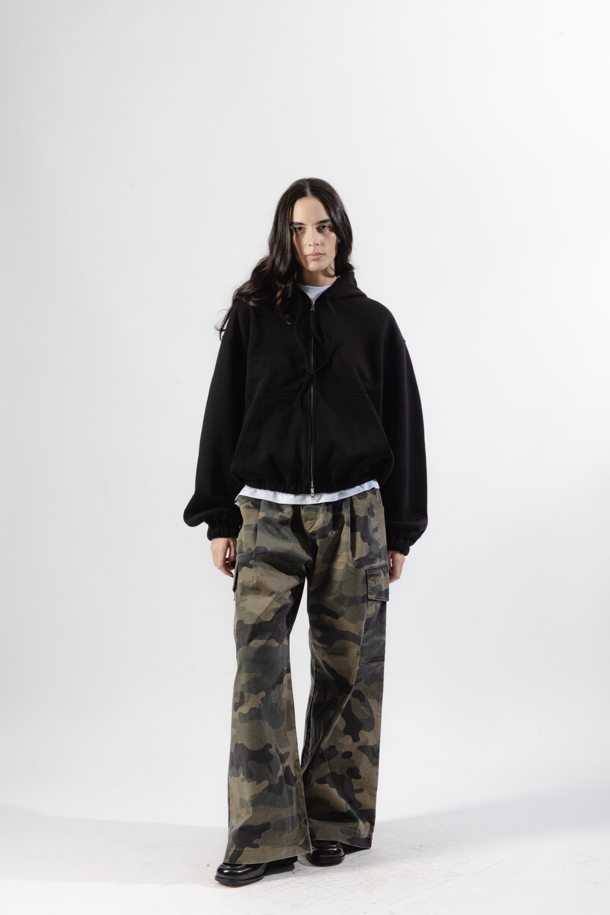 Black Mood-one Zip Hoodie