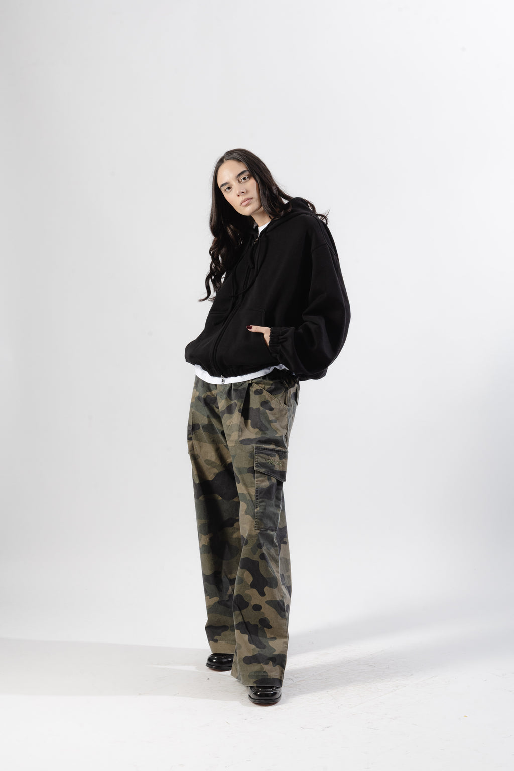 Black Mood-one Zip Hoodie