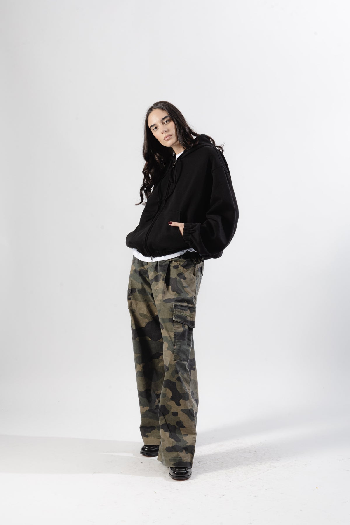Black Mood-one Zip Hoodie