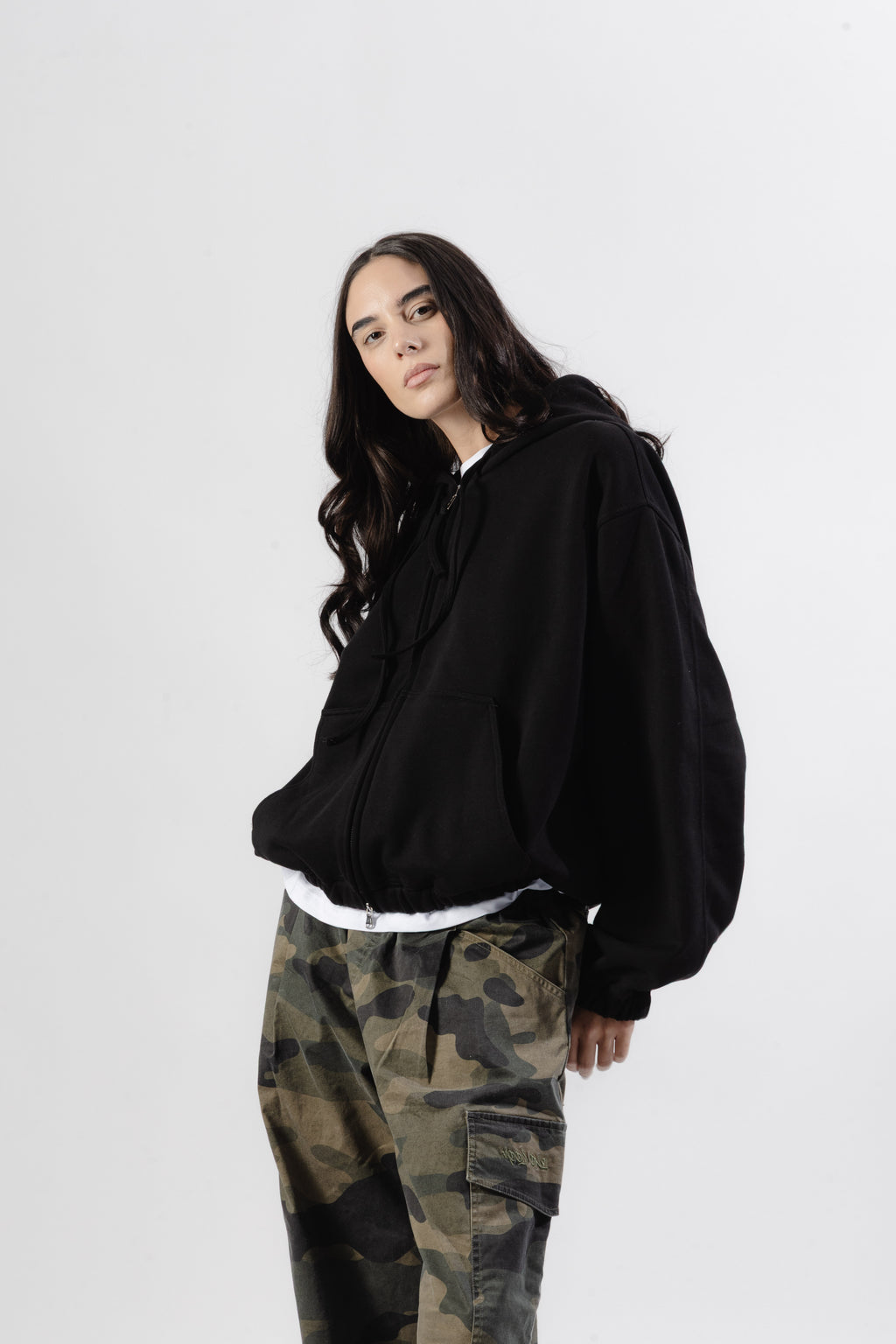 Black Mood-one Zip Hoodie