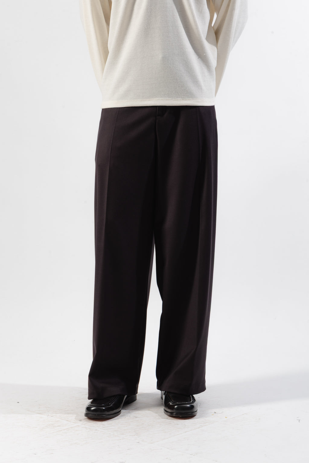 Brown Baggy Tailored Trousers
