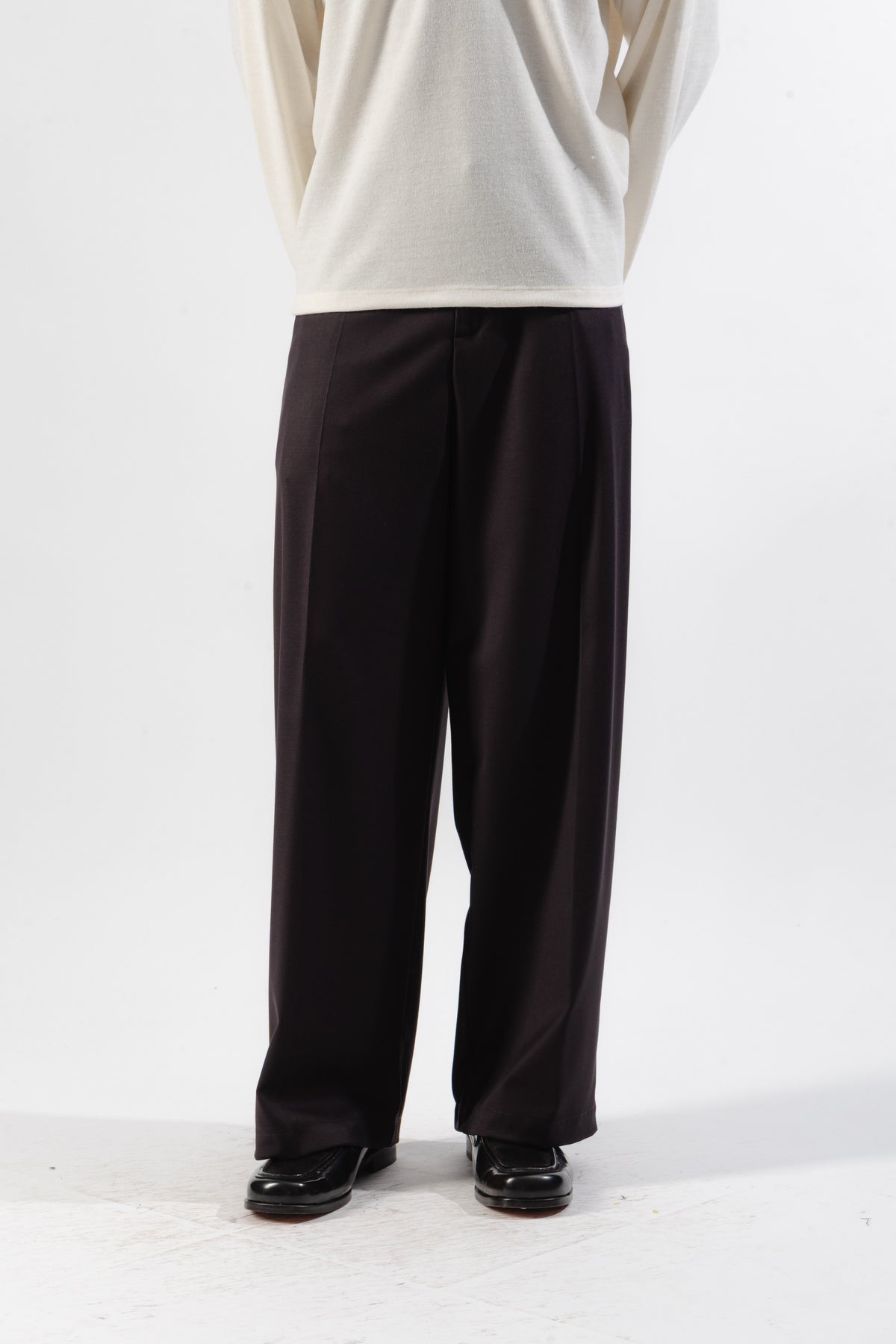 Brown Baggy Tailored Trousers