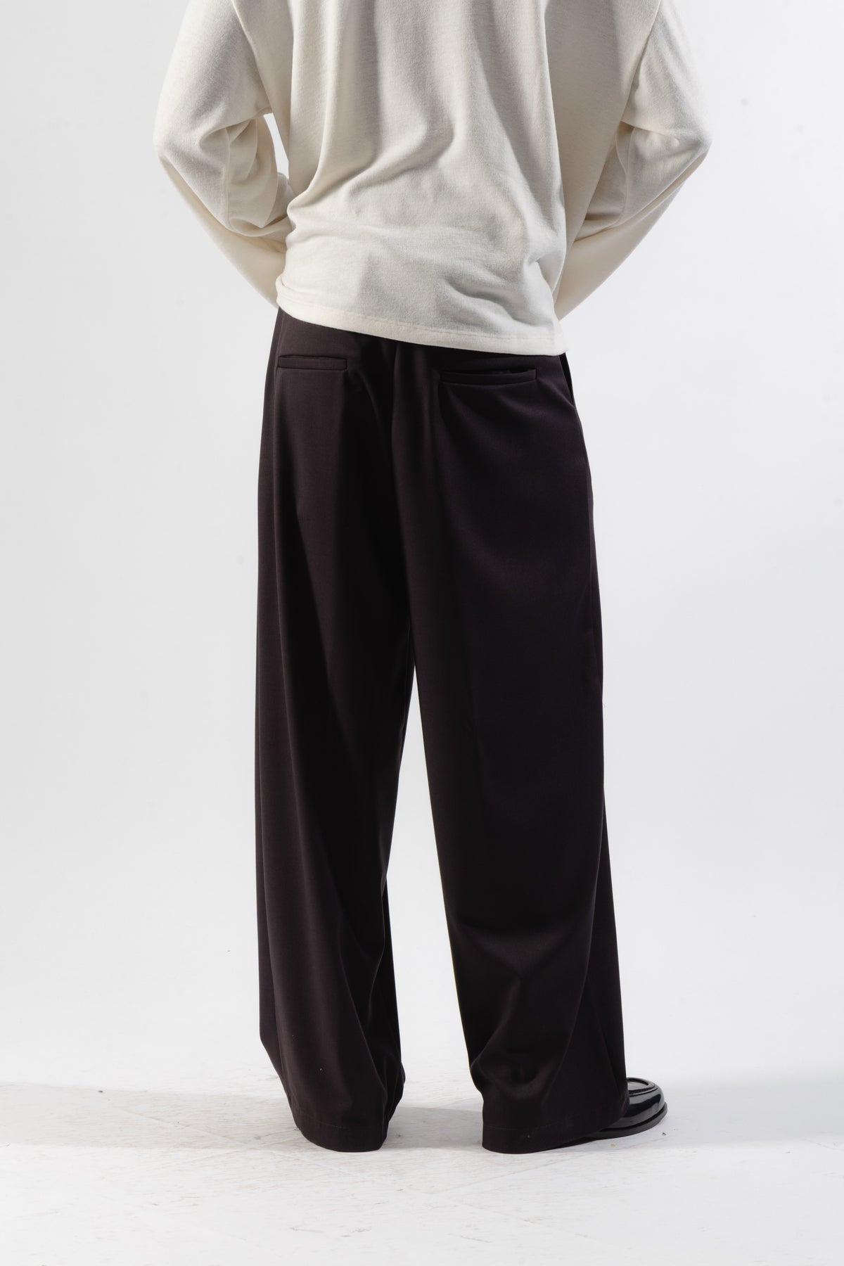 Brown Baggy Tailored Trousers