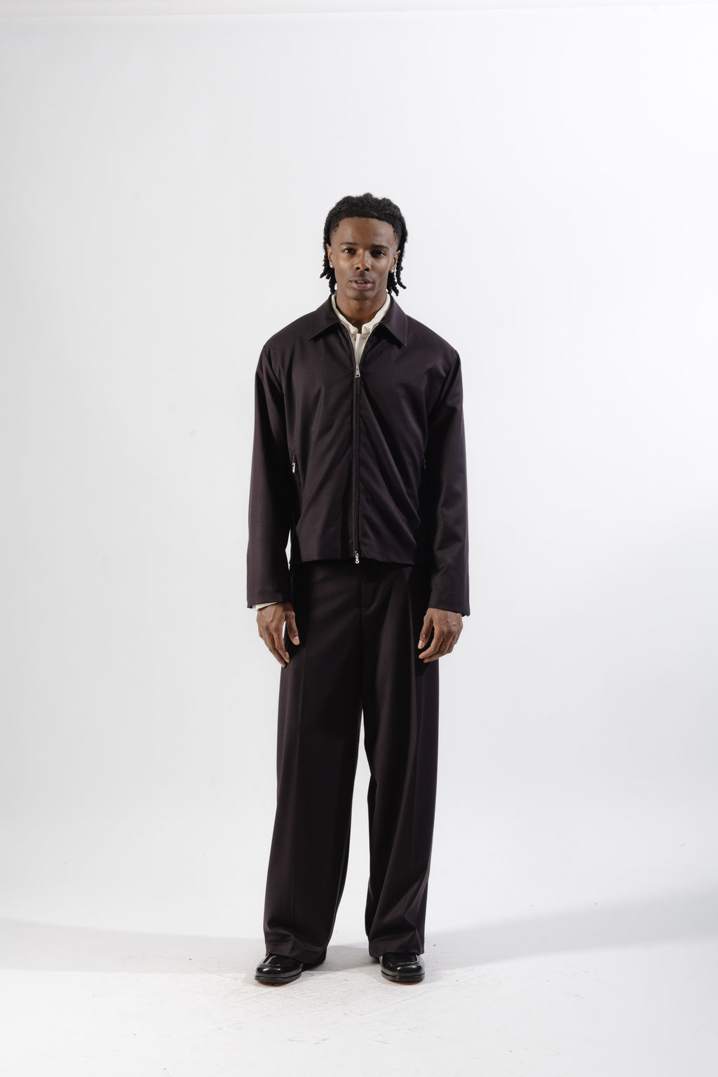 Brown Baggy Tailored Trousers