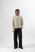Beige Textured Longsleeve