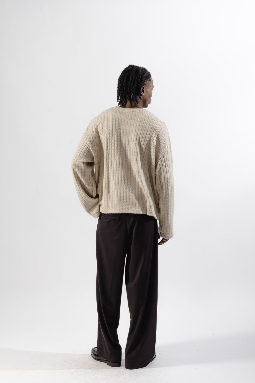 Beige Textured Longsleeve