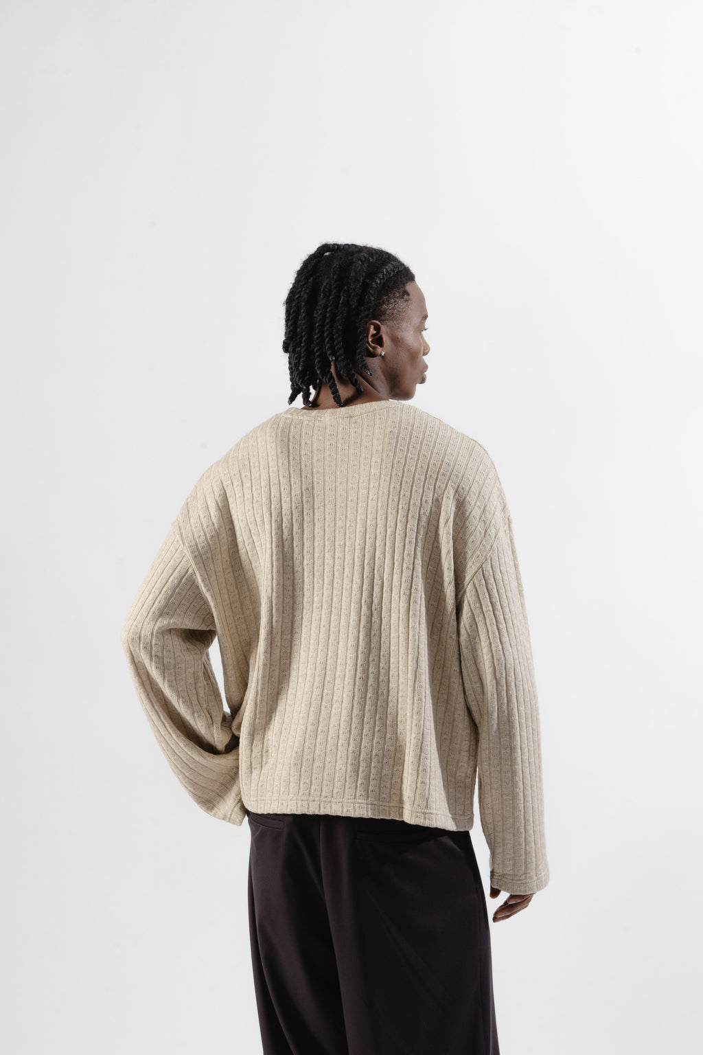 Beige Textured Longsleeve