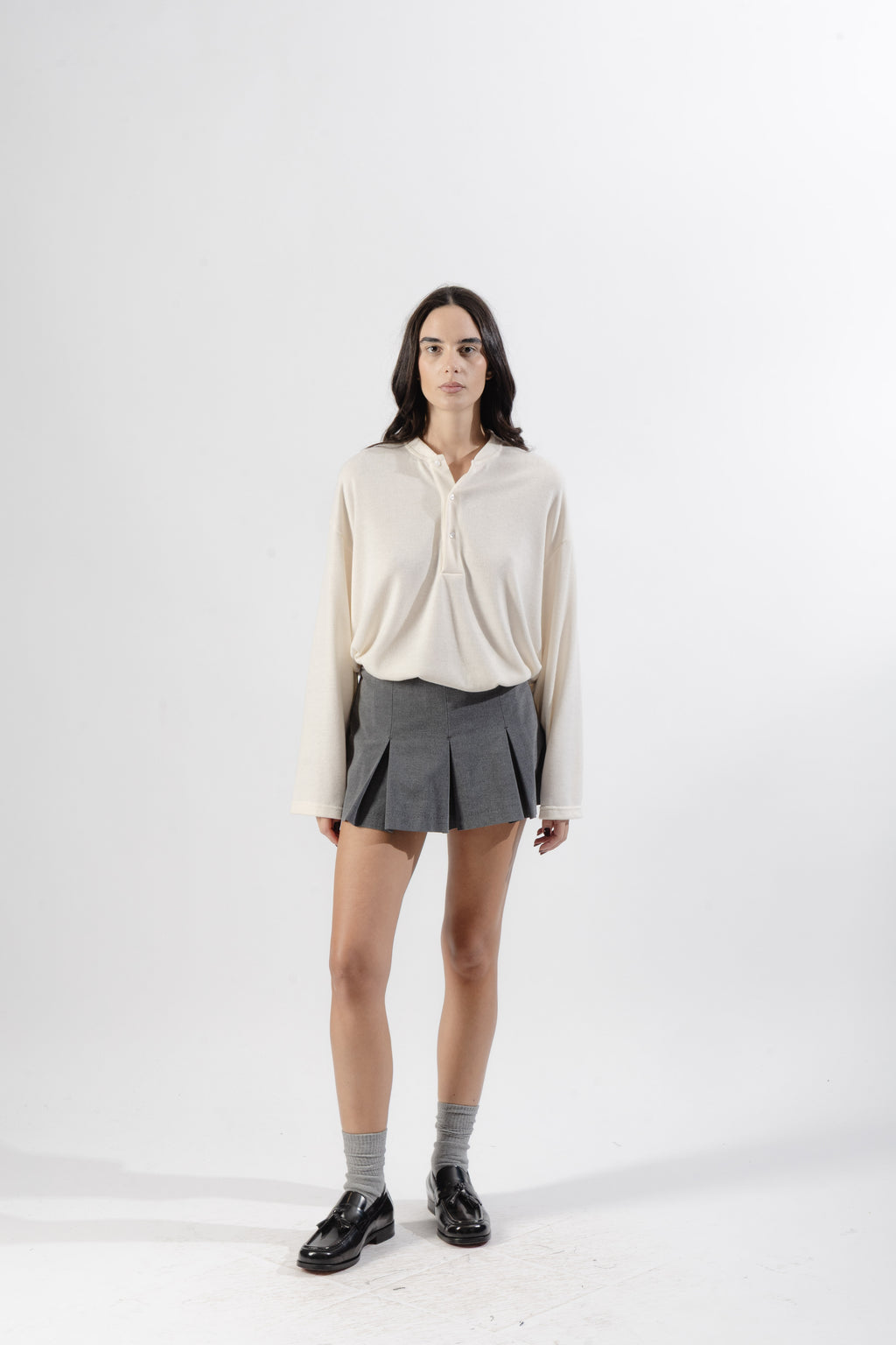 White Soft Serafino Longsleeve