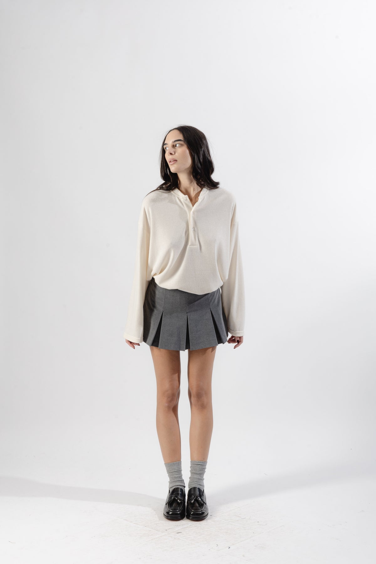 White Soft Serafino Longsleeve