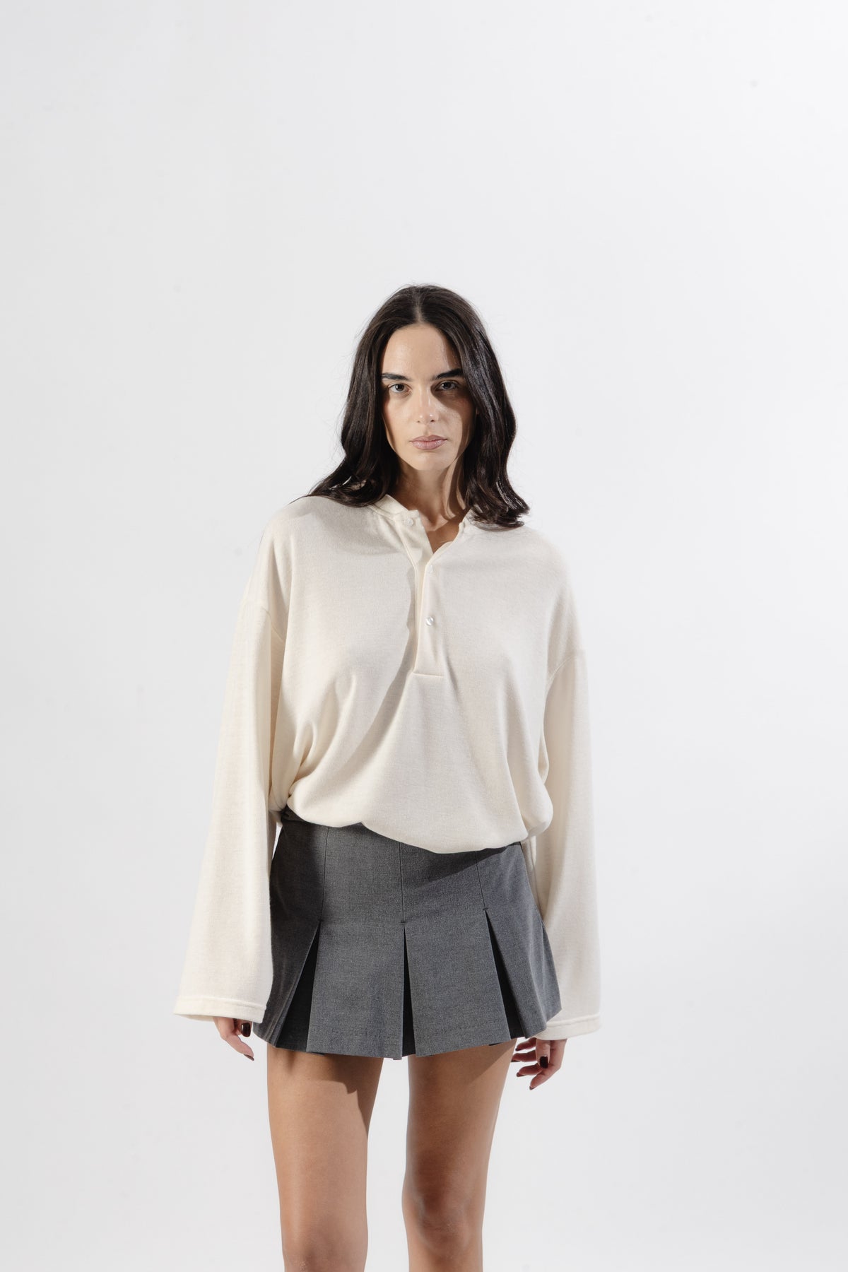 White Soft Serafino Longsleeve