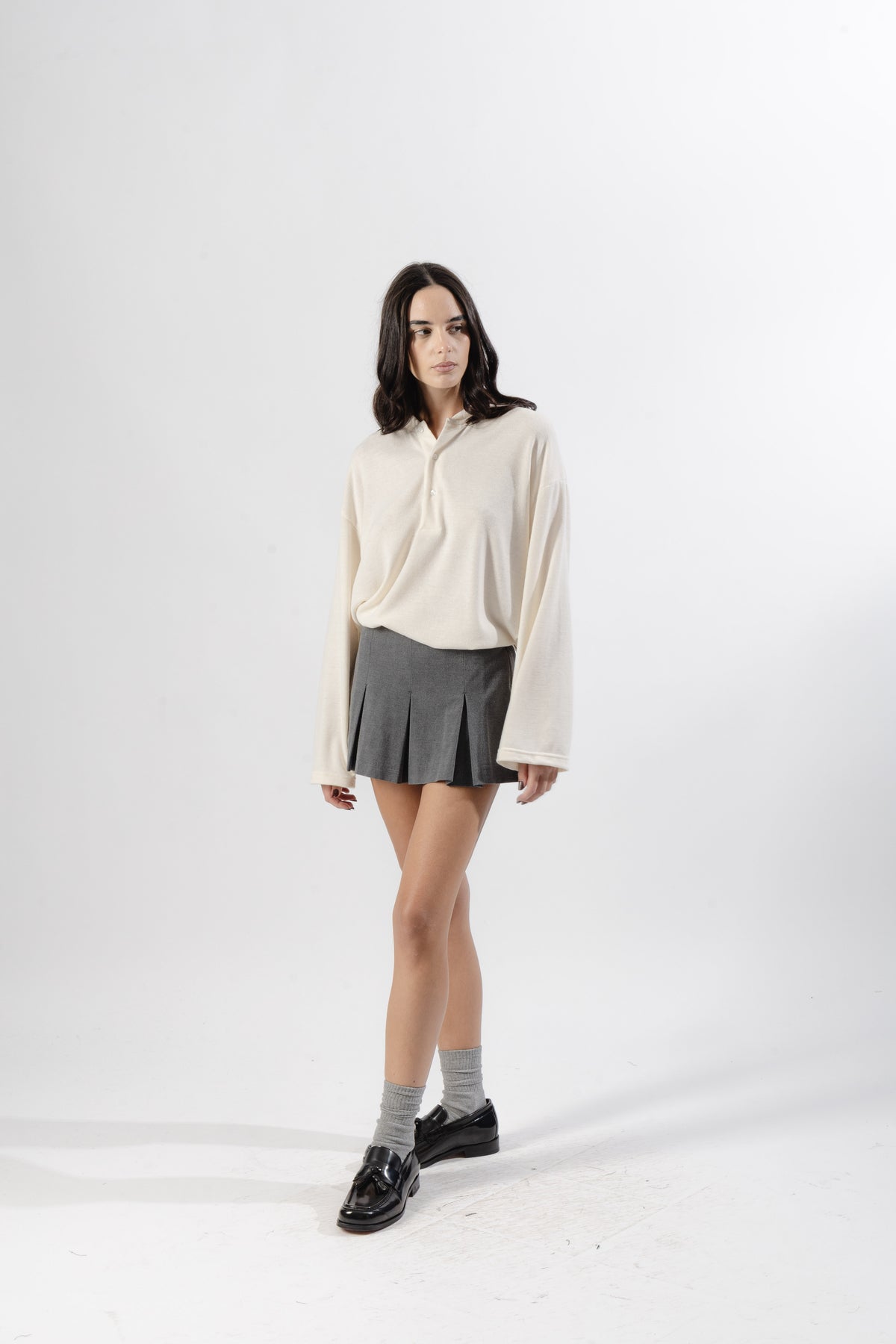 White Soft Serafino Longsleeve