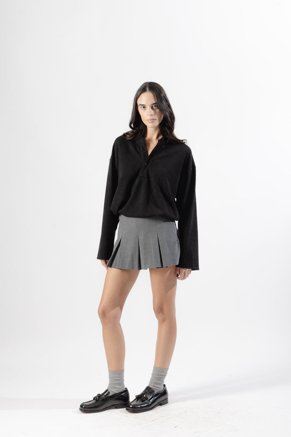 Black Soft Serafino Longsleeve