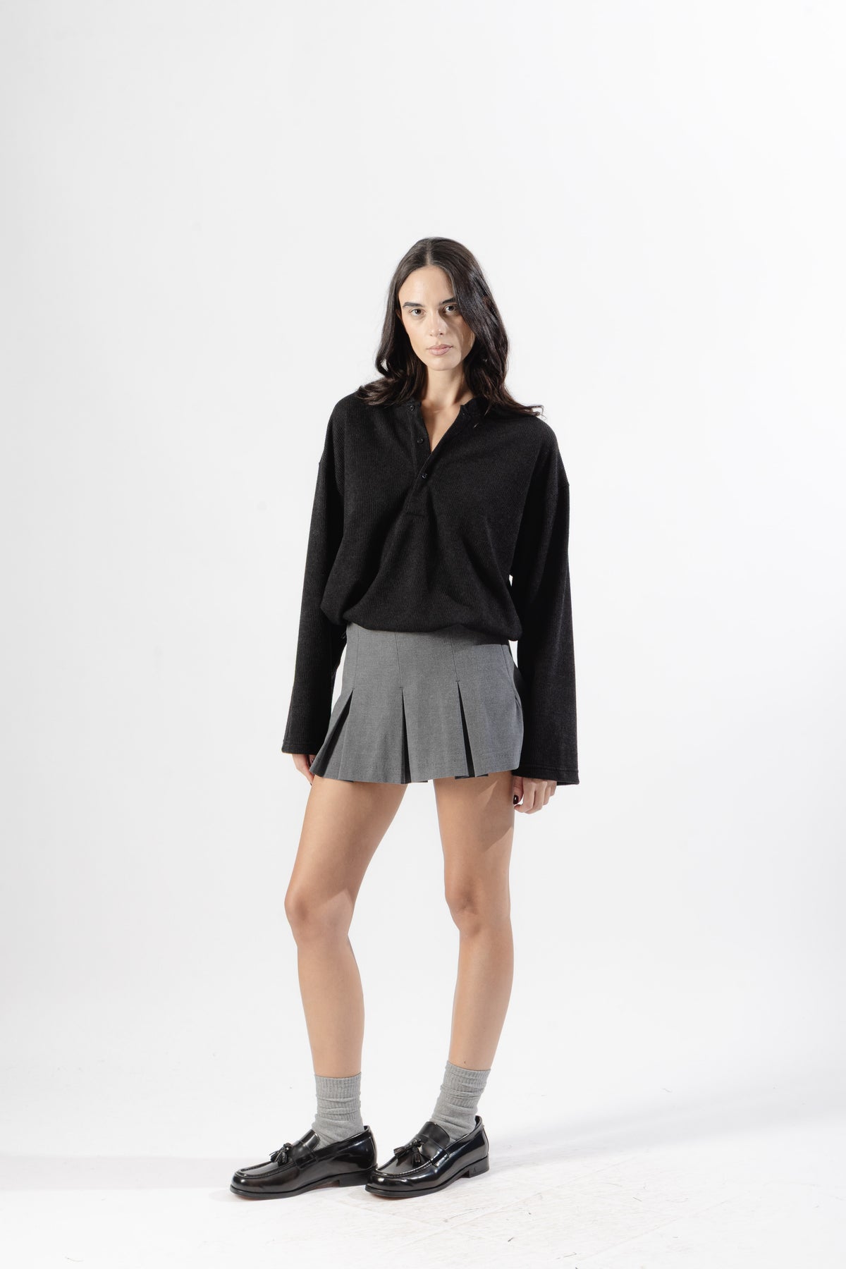 Black Soft Serafino Longsleeve