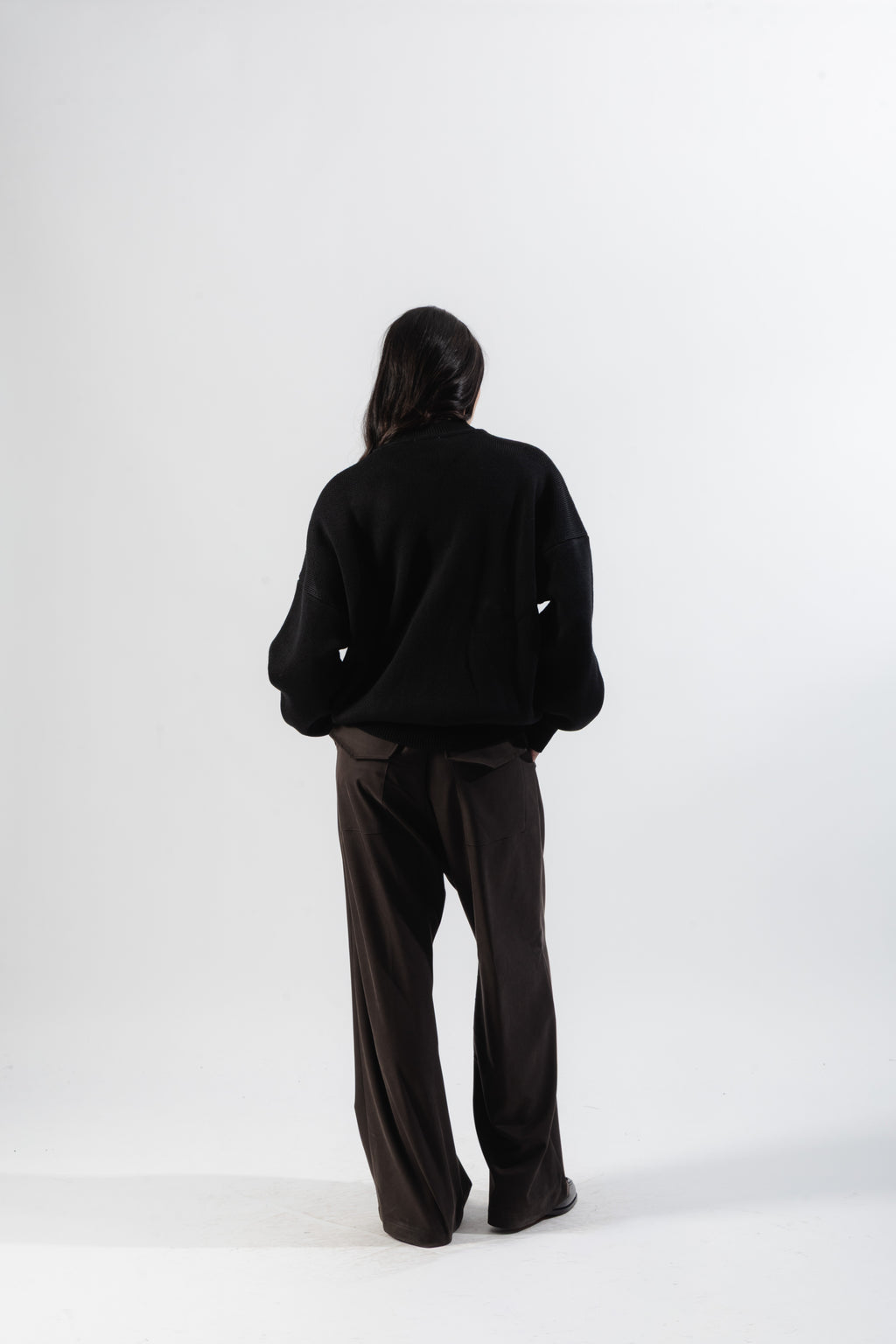 Black oversized Knit Bomber
