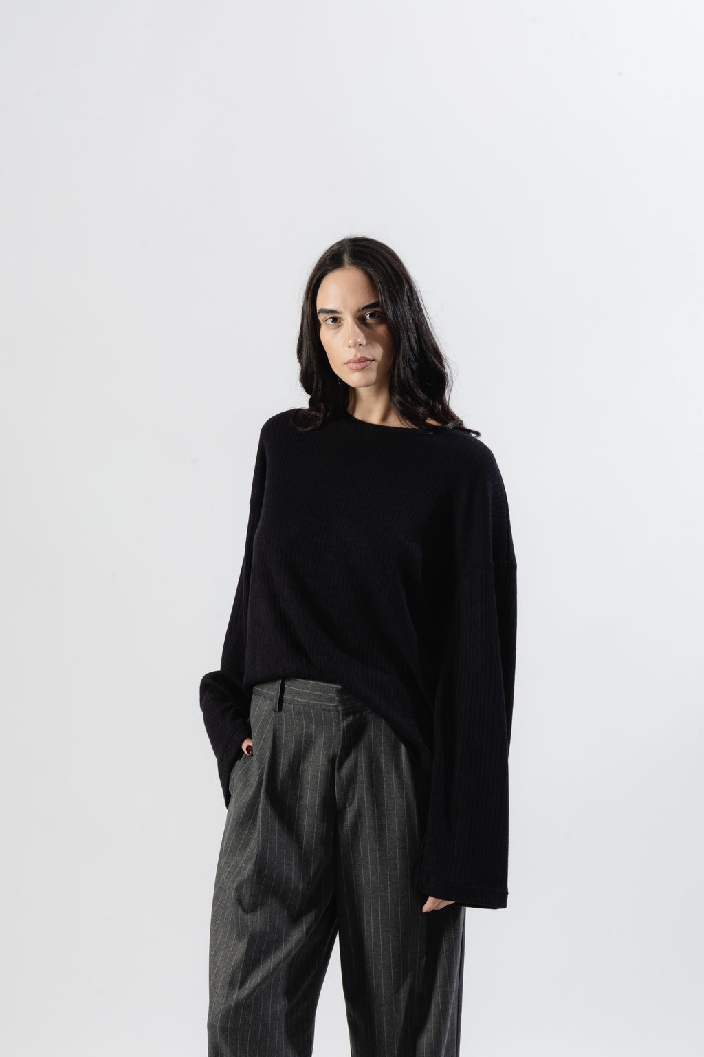 Black Ribbed Longsleeve