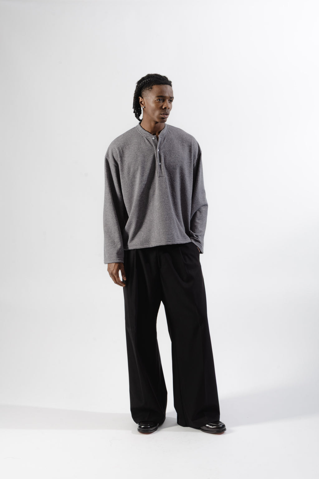 Grey Soft Serafino Longsleeve