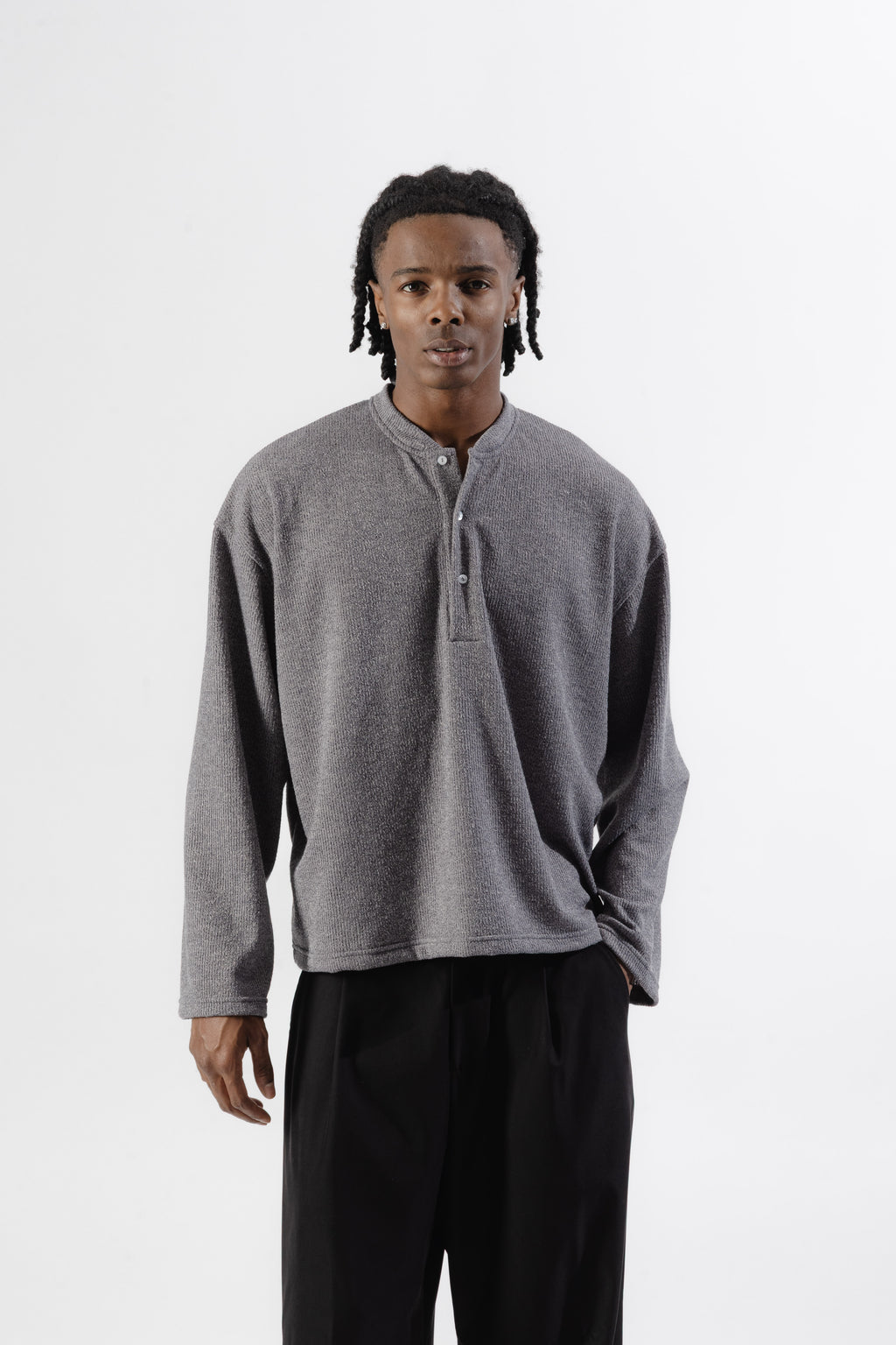 Grey Soft Serafino Longsleeve