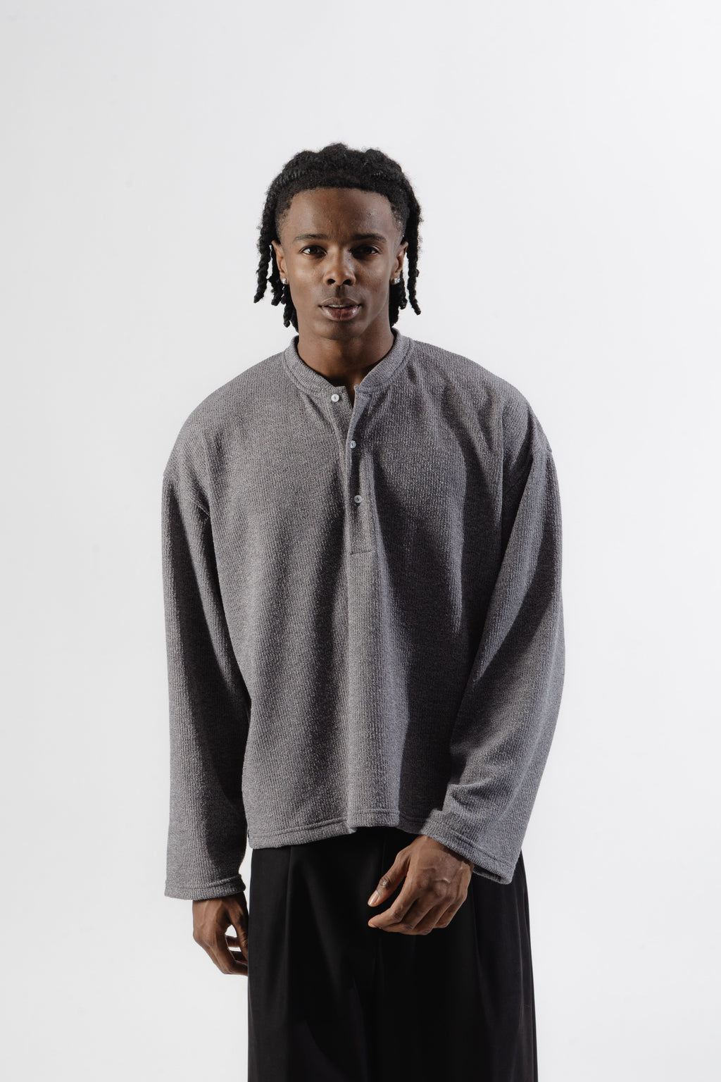 Grey Soft Serafino Longsleeve