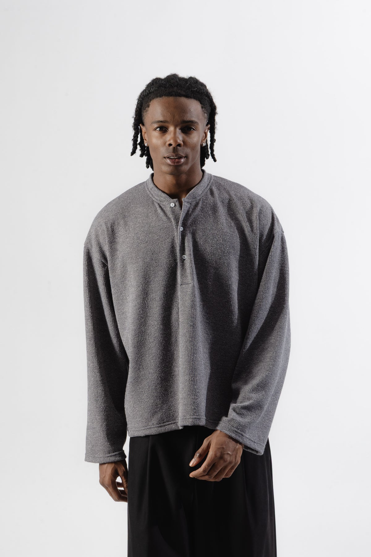 Grey Soft Serafino Longsleeve