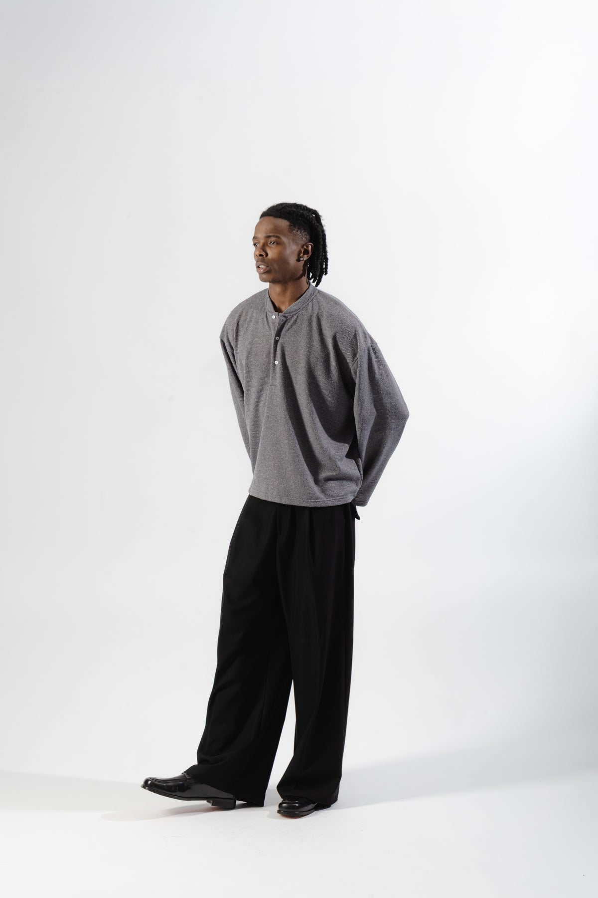 Grey Soft Serafino Longsleeve