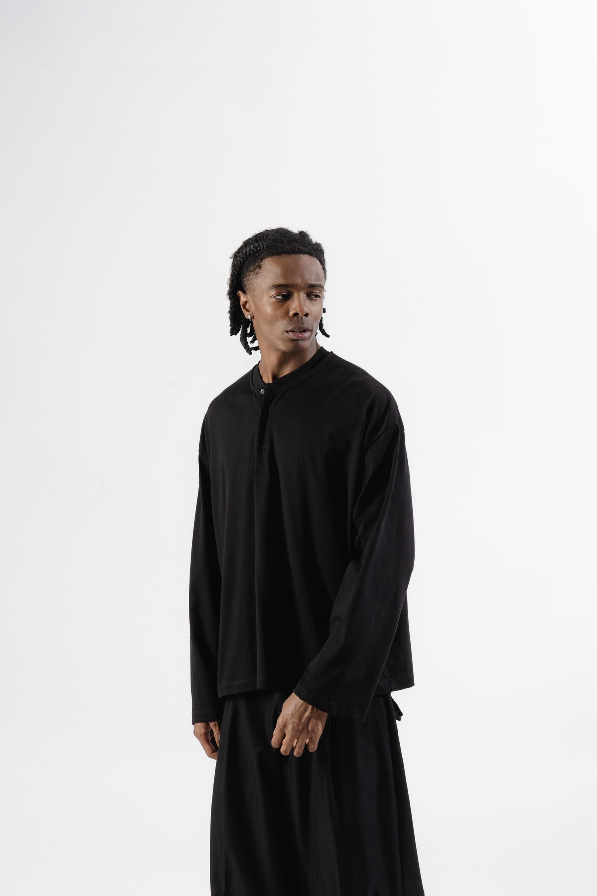 Black Serafino Longsleeve