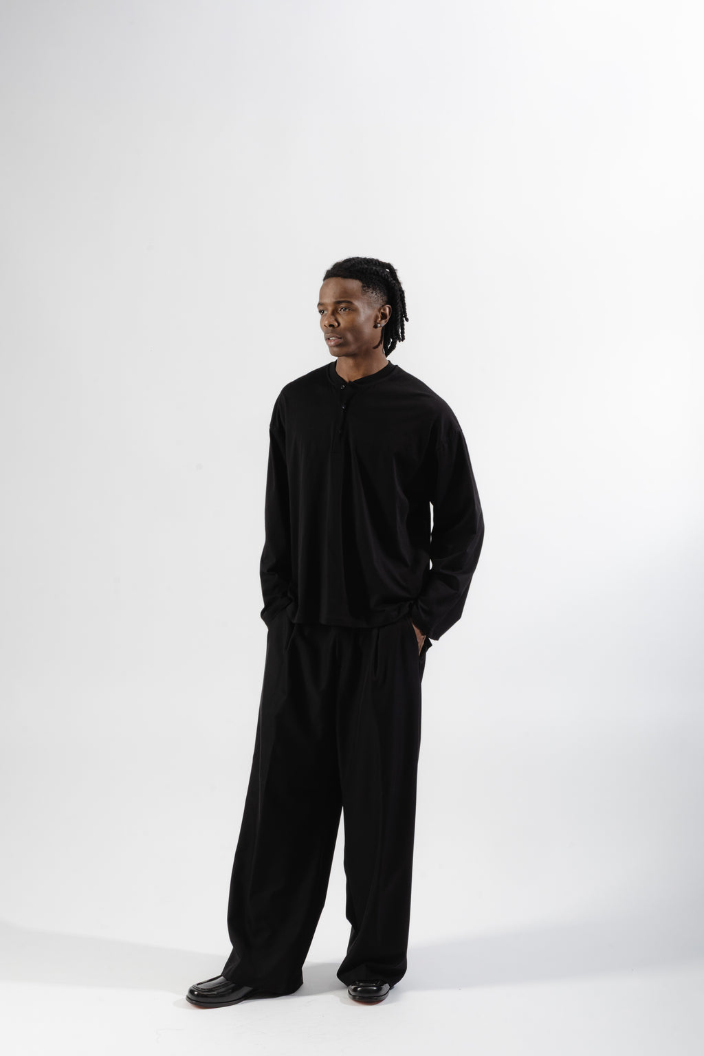 Black Serafino Longsleeve