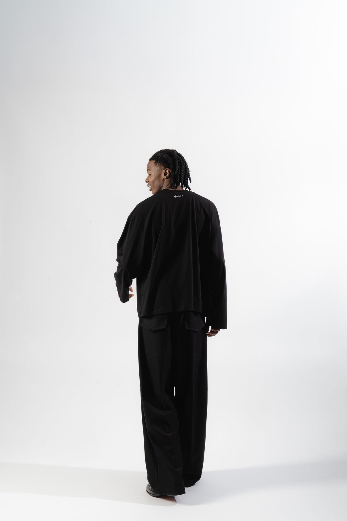 Black Serafino Longsleeve