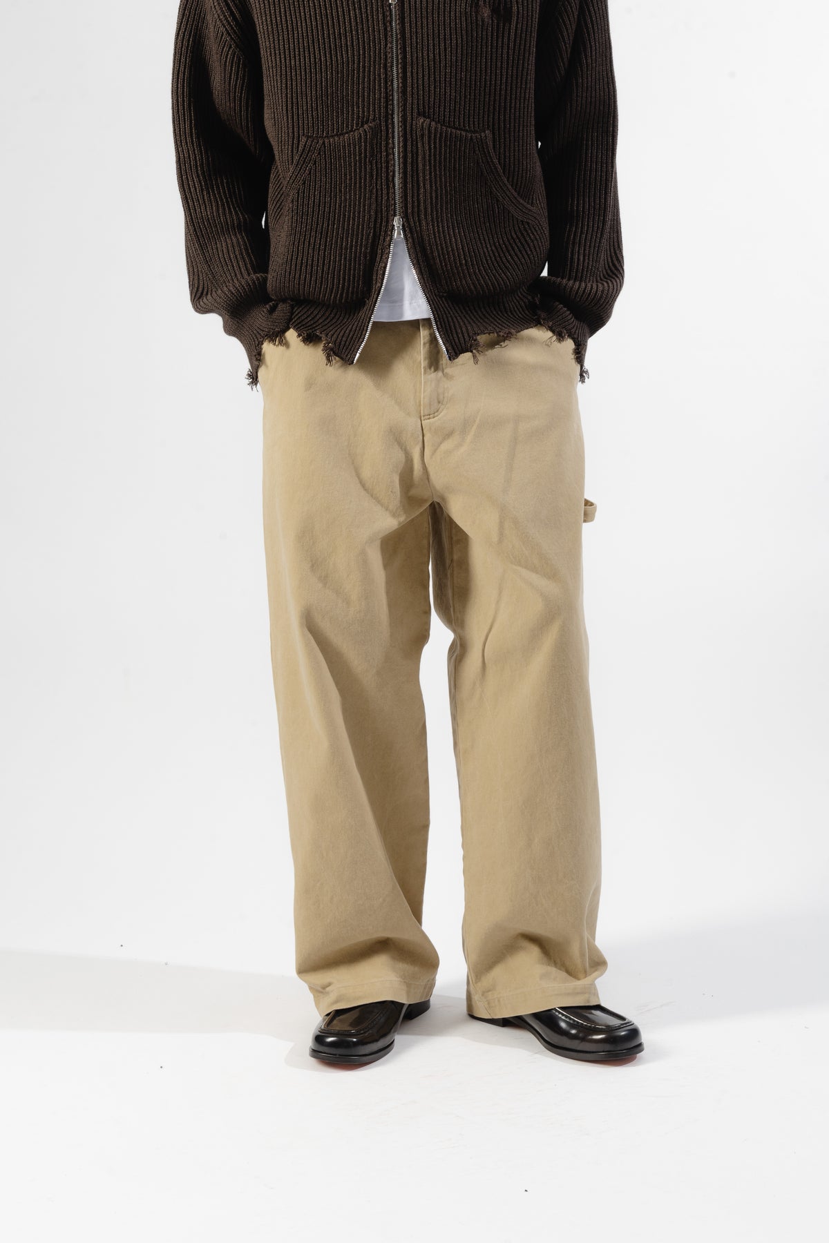 Beige Carpenter Pants