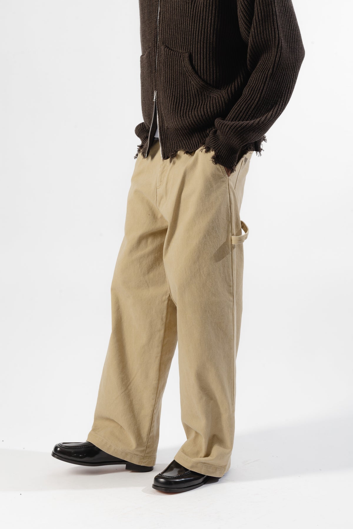 Beige Carpenter Pants