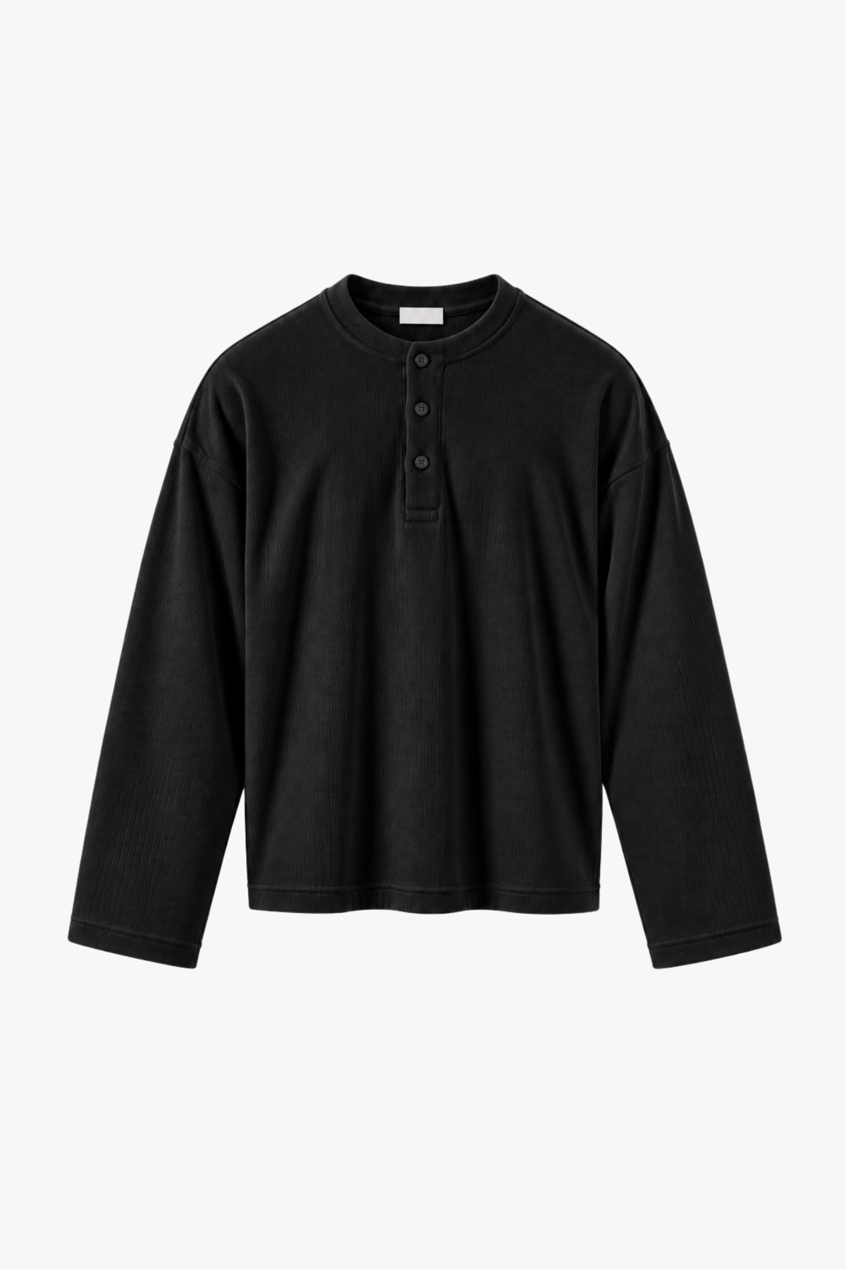 Black Soft Serafino Longsleeve