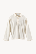 White Soft Polo Longsleeve