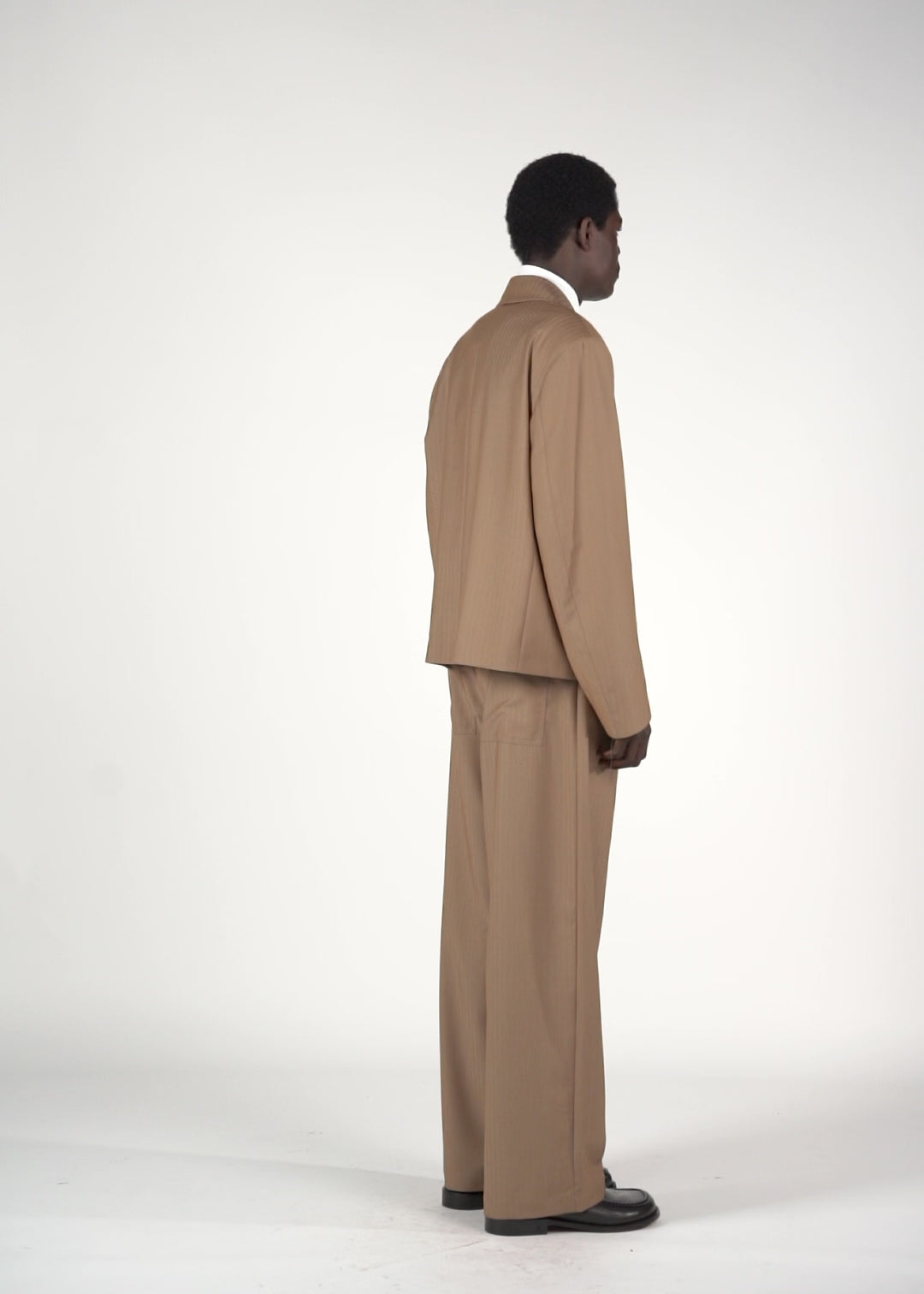 Pantalone baggy sartoriale solarium beige