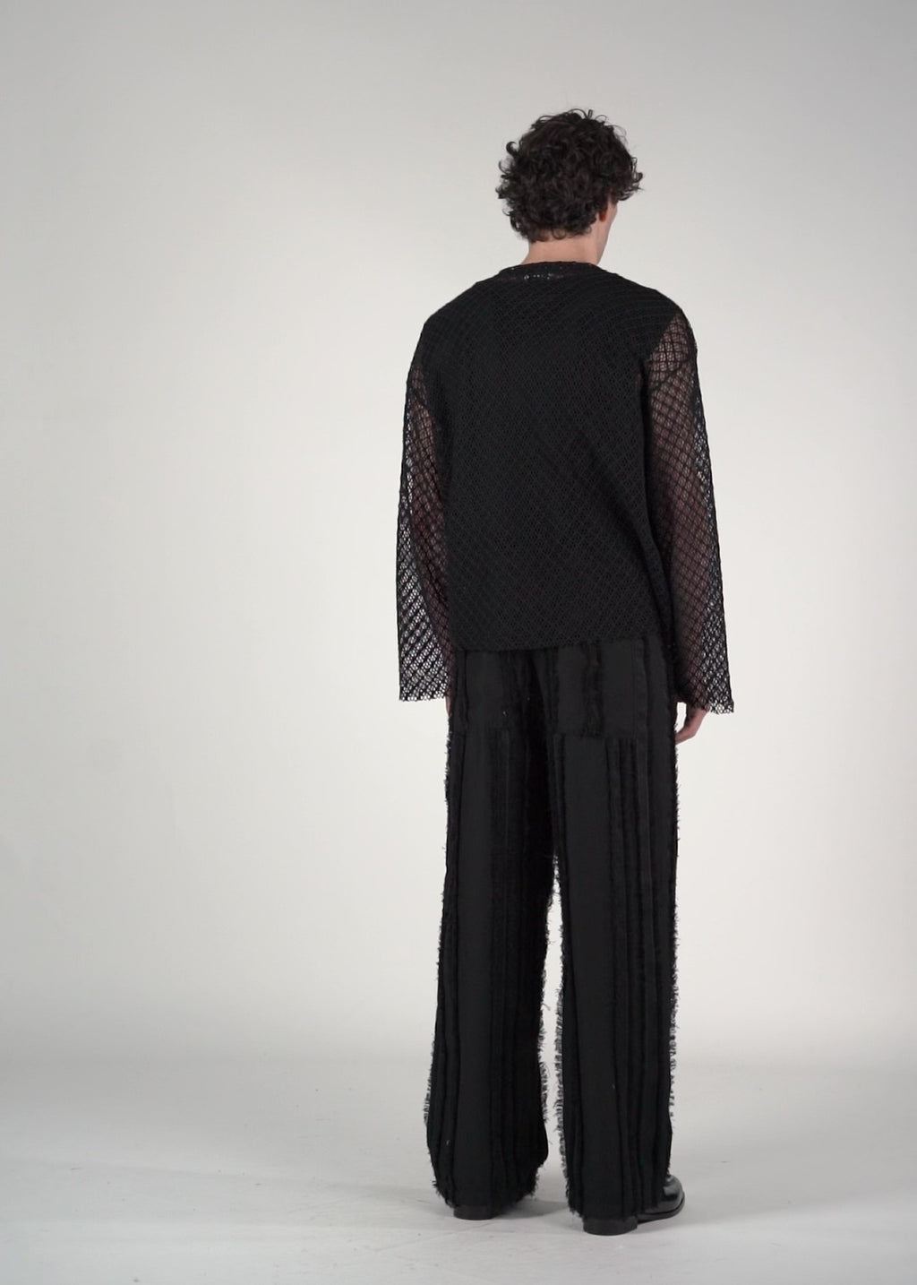 Longsleeve traforata nera