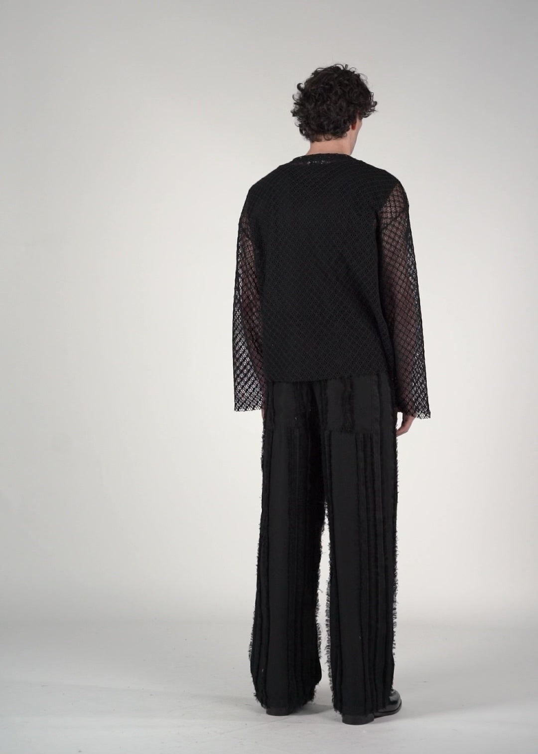 Longsleeve traforata nera