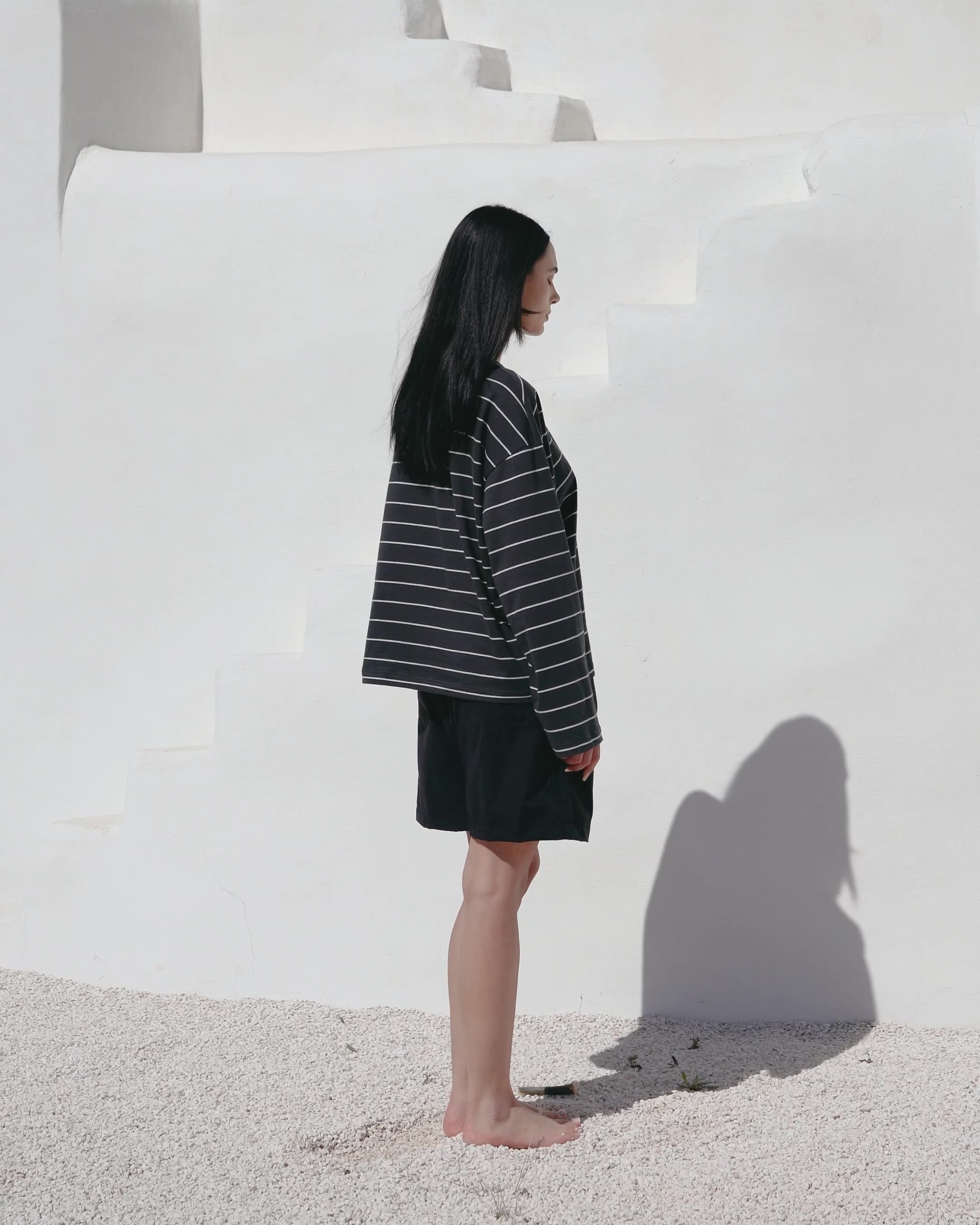 Dark green striped longsleeve