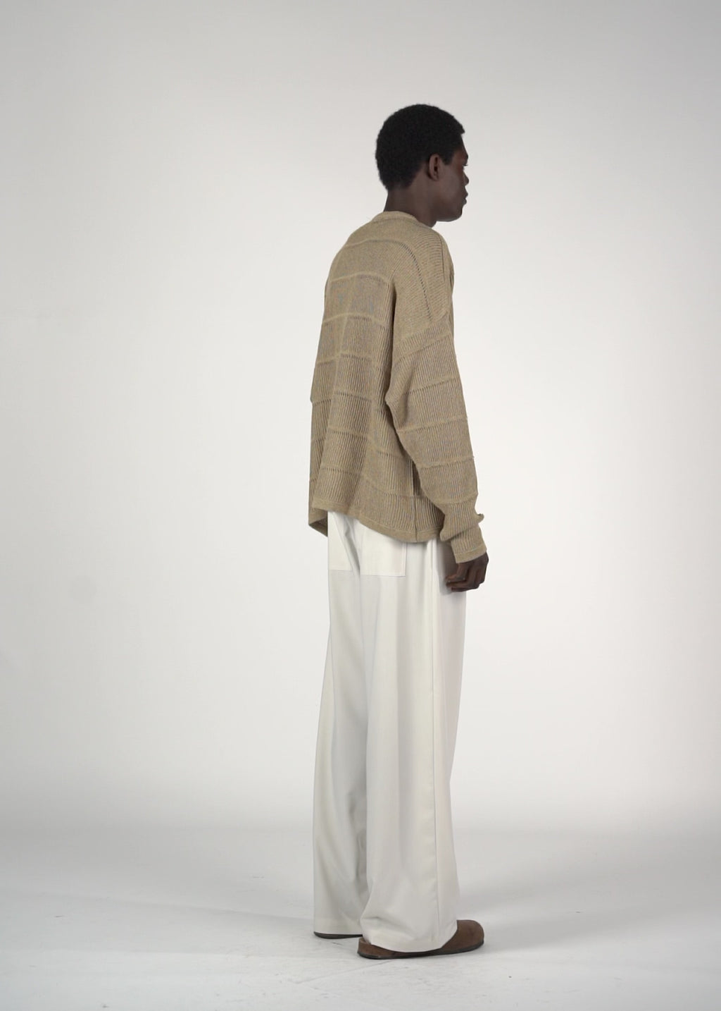 Longsleeve in maglia beige
