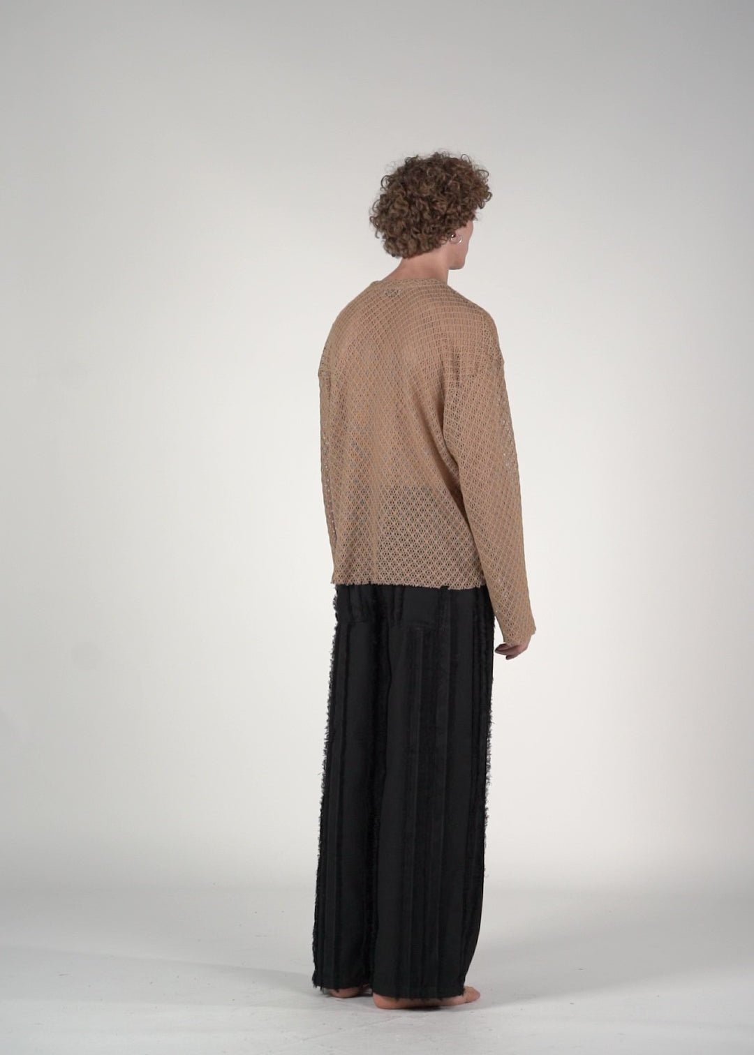 Longsleeve traforata beige