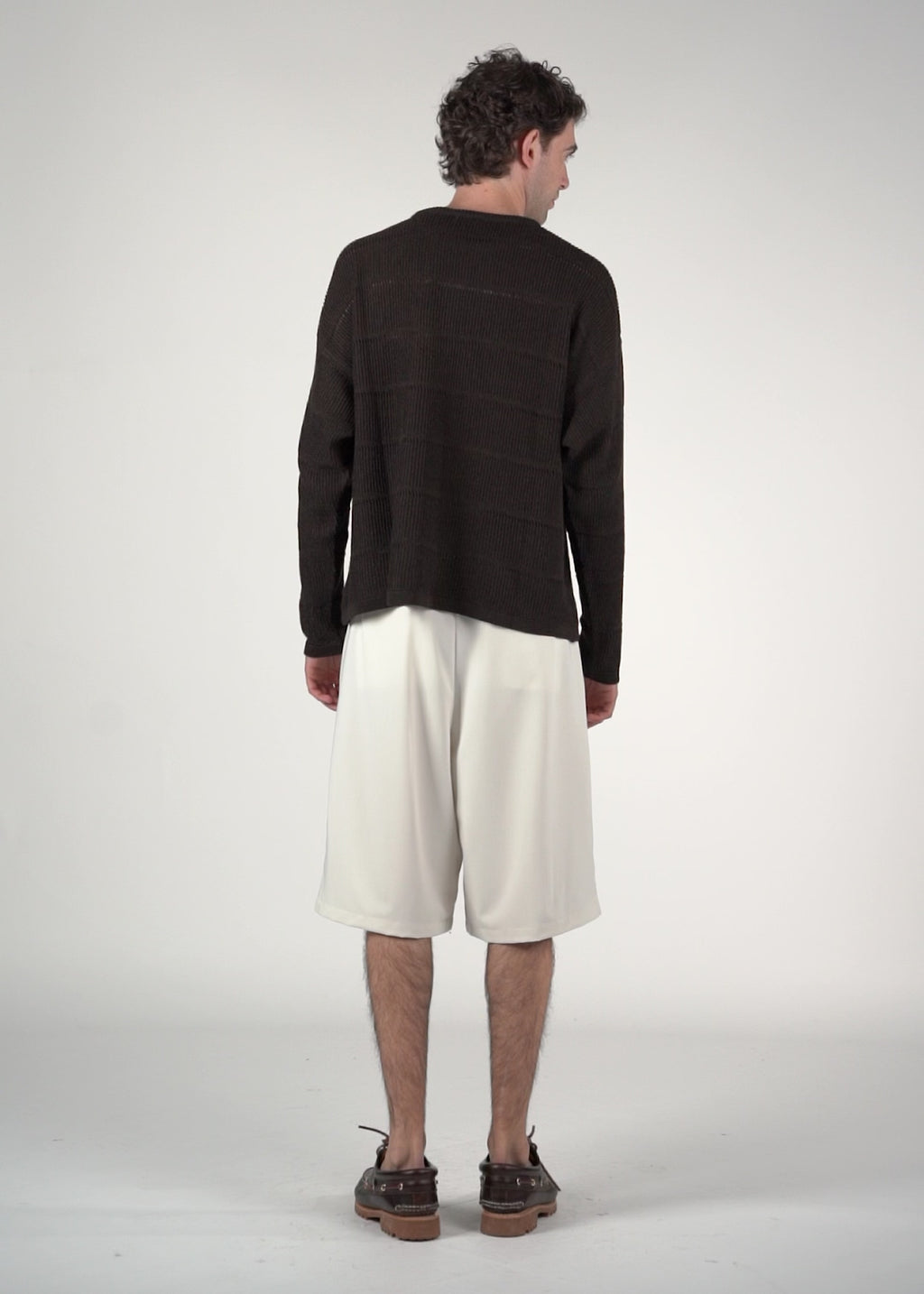 Longsleeve in maglia marrone